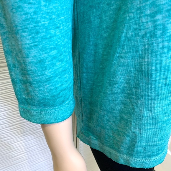 Faded Glory Green 3/4 Sleeve Top Size Medium - Picture 3 of 5